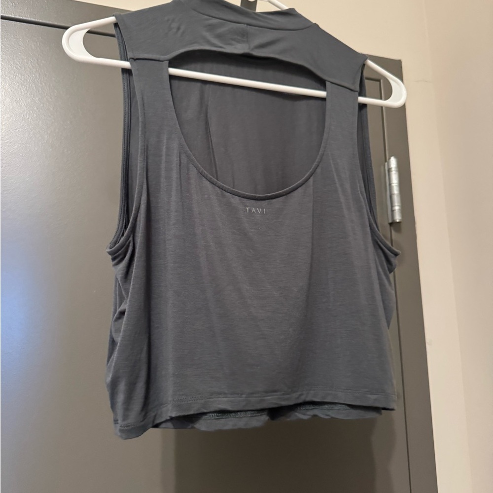 Charcoal Sleeveless Women's Athletic Tee